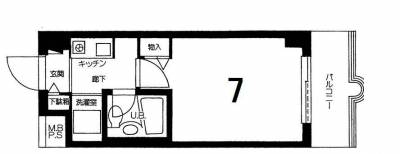 パラドール西院Part-Ⅱ601（京都府京都市右京区）の間取り図