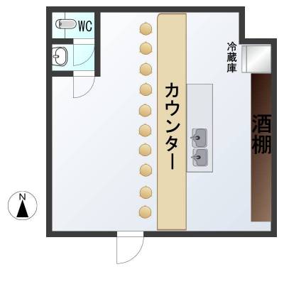 MOビル1階7号室（茨城県水戸市）の間取り図