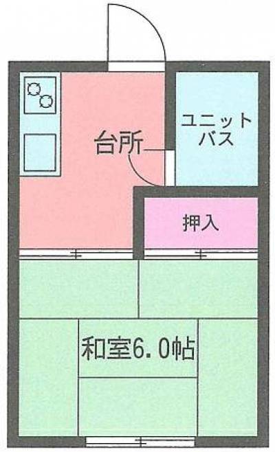 光明ハイツ2-C（神奈川県厚木市）の間取り図