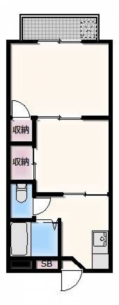 シティハイツ森崎303（神奈川県横須賀市）の間取り図