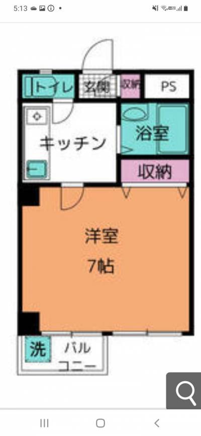 rooms本荘２０１（熊本県熊本市中央区）の間取り図