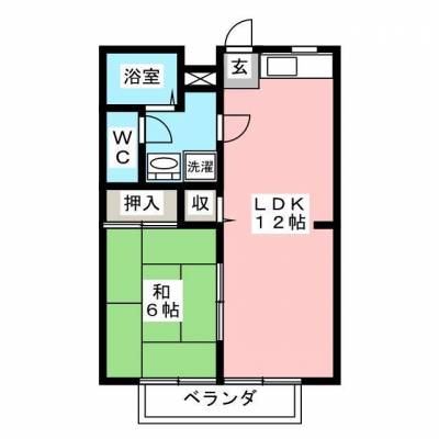 レジデンスウエダ203（岐阜県岐阜市）の間取り図