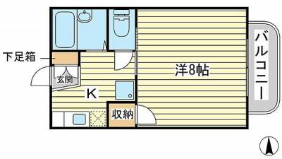 ルネ・ラリック１０８号室（兵庫県赤穂市）の間取り図