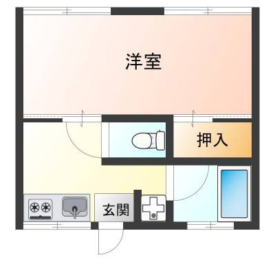 Okado-building402（岐阜県岐阜市）の間取り図