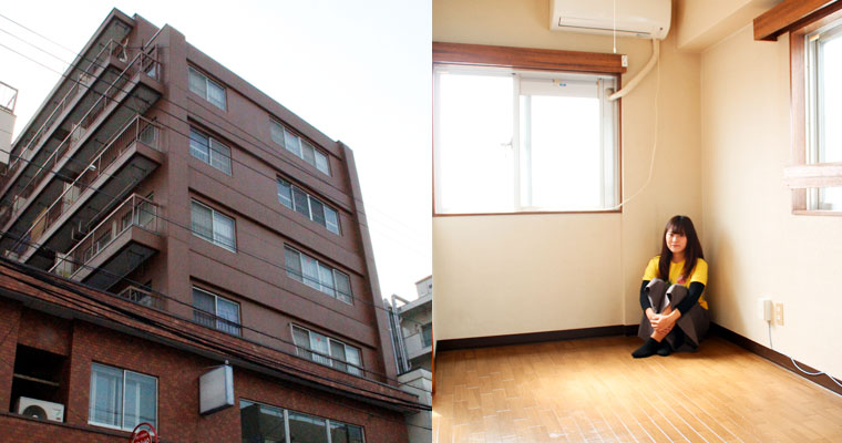 左：ローヤルマンション熊谷　右：マンションの洋室