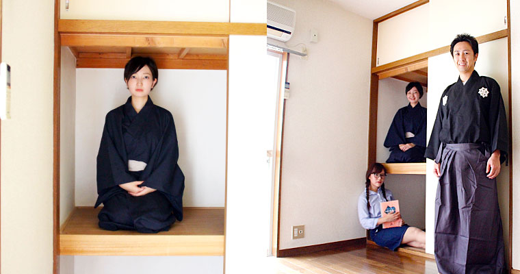左:押し入れが落ち着くあかね 右:収納付きのお部屋