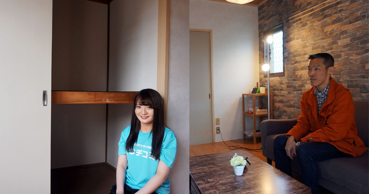 左:収納もあります 右:大家さんの伊東オーナー