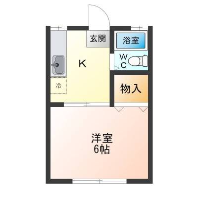 群馬県伊勢崎市 サンシティＢ102の間取り図