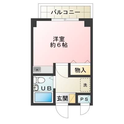 2Fの部屋です、203号部屋