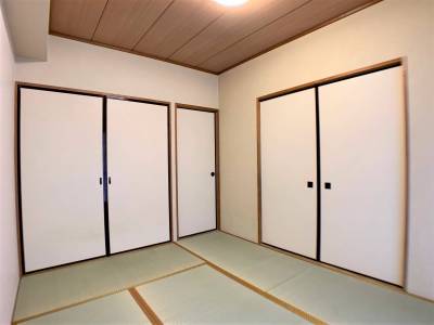 6帖和室。畳・襖はすべて表替え