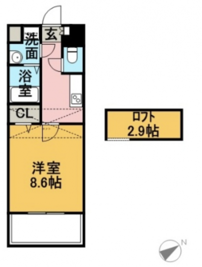 鉄筋コンクリートマンションには珍しく、ロフト付き