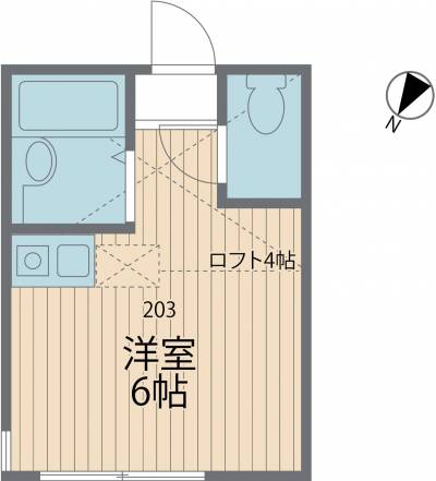 神奈川県横浜市南区 ユナイト井土ヶ谷ミストラルの杜203号室の間取り図
