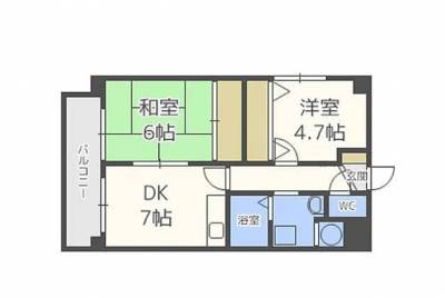 福岡県福岡市南区 コーポエフエム203の間取り図