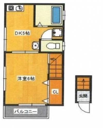 2階建ての2階部分です。
とても明るい部屋です。