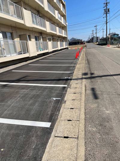 敷地内の新設駐車場