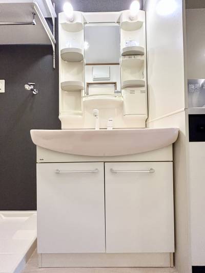 独立洗面台も広々して使いやすい♪