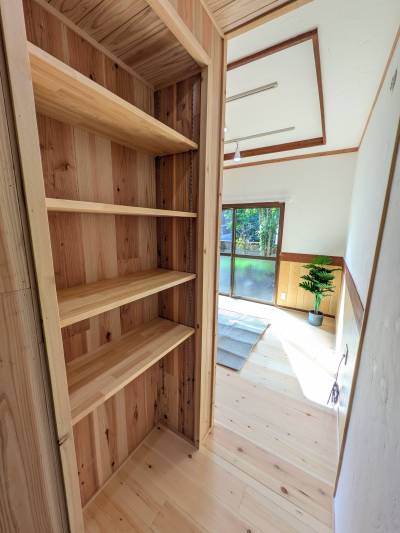 1Fパントリーは日用品のストックに大活躍