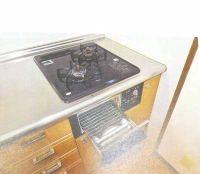 都市ガス♪魚焼きグリル付き♪