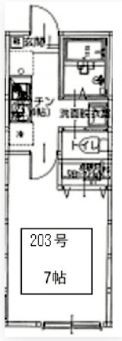千葉県佐倉市 パセオグランデ佐倉203の間取り図