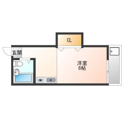 大阪府東大阪市 岡田コーポ102の間取り図
