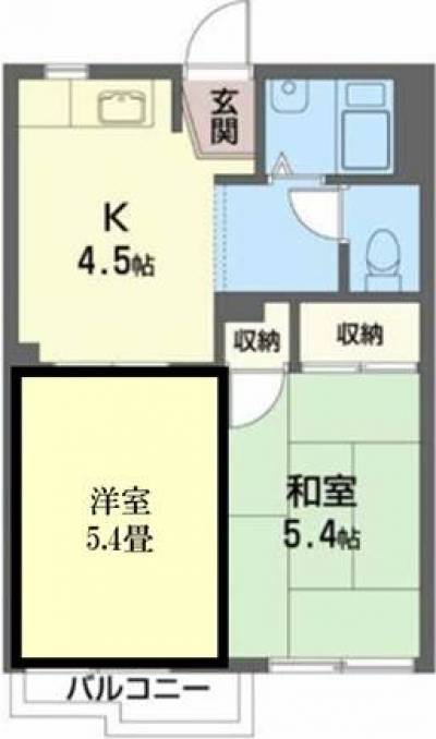 福島県福島市 フローラルハイツ102の間取り図