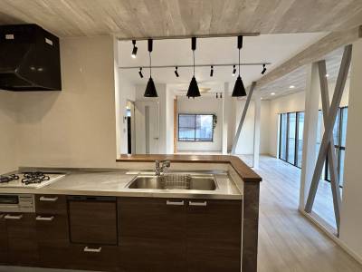 食洗器付き対面システムキッチン