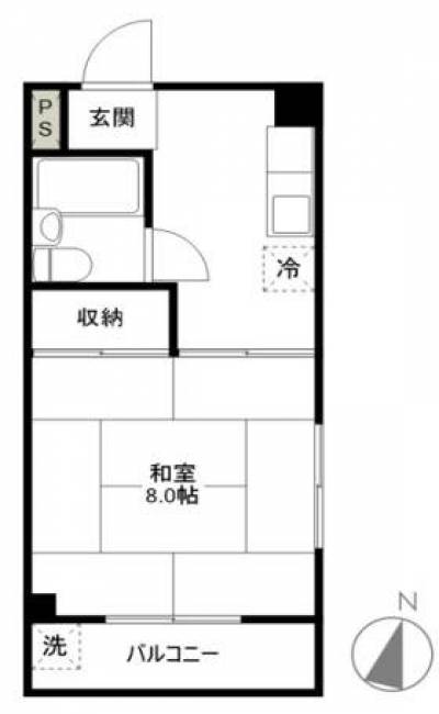 広めの1Kでゆったり