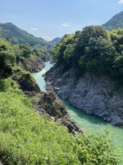 近くに流れる川はまさに清流です（夏）