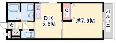 単身用にしてはゆったりとした間取りです。