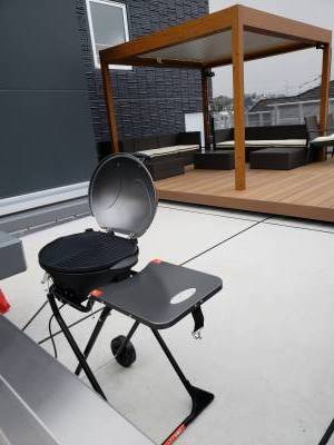 屋上でBBQに必要な設備は全て揃っています(無料)