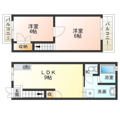 大阪府豊中市 豊中市走井貸家貸家1棟の間取り図