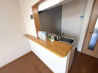 カウンターキッチンで会話しながら料理できます(^^)/