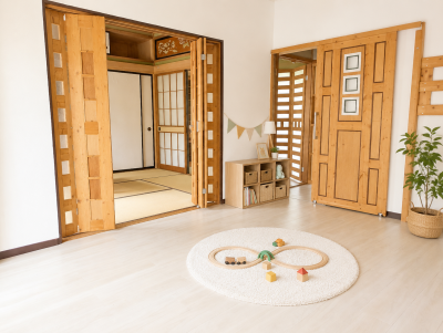 各部屋からのアクセスが良い洋間