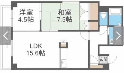 北海道札幌市東区 札幌パークガーデン203の間取り図