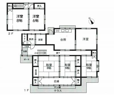 ６ＬＤＫの間取りです。