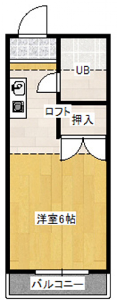 １R＋ロフト（１８㎡）