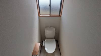 温水洗浄機能付便座。