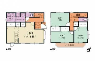 大阪府吹田市 【プラッツ片山】【プラッツ片山D-１】の間取り図