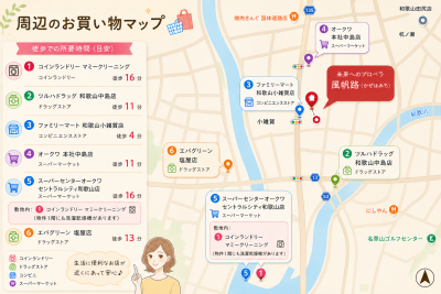 モールからコンビニ・ドラッグストア・ホームセンター迄沢山♪