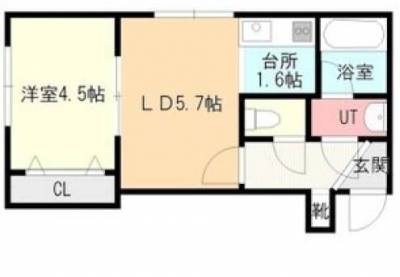 北海道札幌市豊平区 マープル平岸302の間取り図