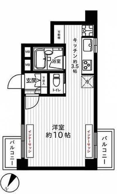 ワンルームで広めの13.5畳あります！
