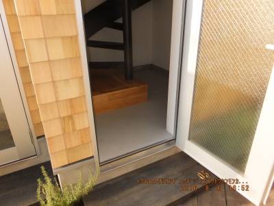 土間があり、自転車が置けます