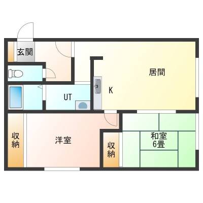 北海道旭川市 サンヒルズ忠別103の間取り図