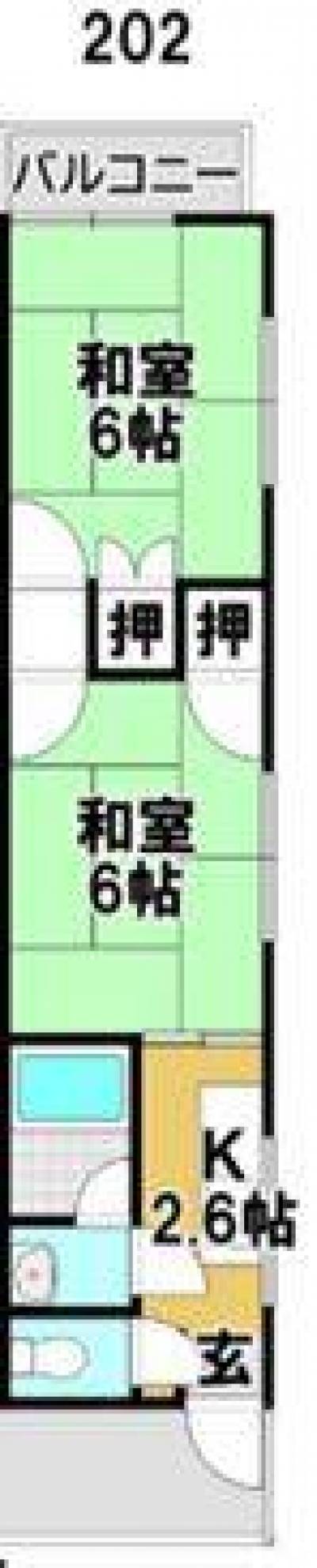 2室は落ち着きのある和室です。トイレ・バス別。
