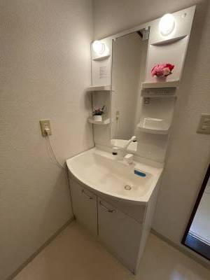 独立洗面化粧台
シャワー付きです