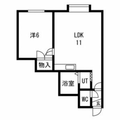 北海道札幌市白石区 元町アパートメント２０３の間取り図