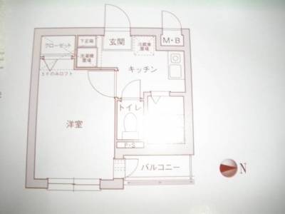 パステージ大正５０４　間取り図