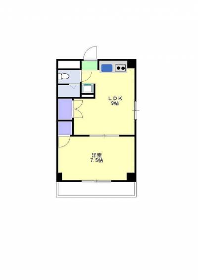 神奈川県横浜市港北区 サニ－コ－ポ高田402の間取り図