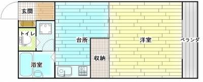 大阪府大阪市生野区 ジョイフルマンション505号室の間取り図