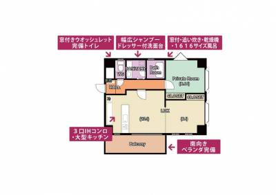 大阪府吹田市 【ヴィラ・エンゲルストロイメ】【２０３】の間取り図